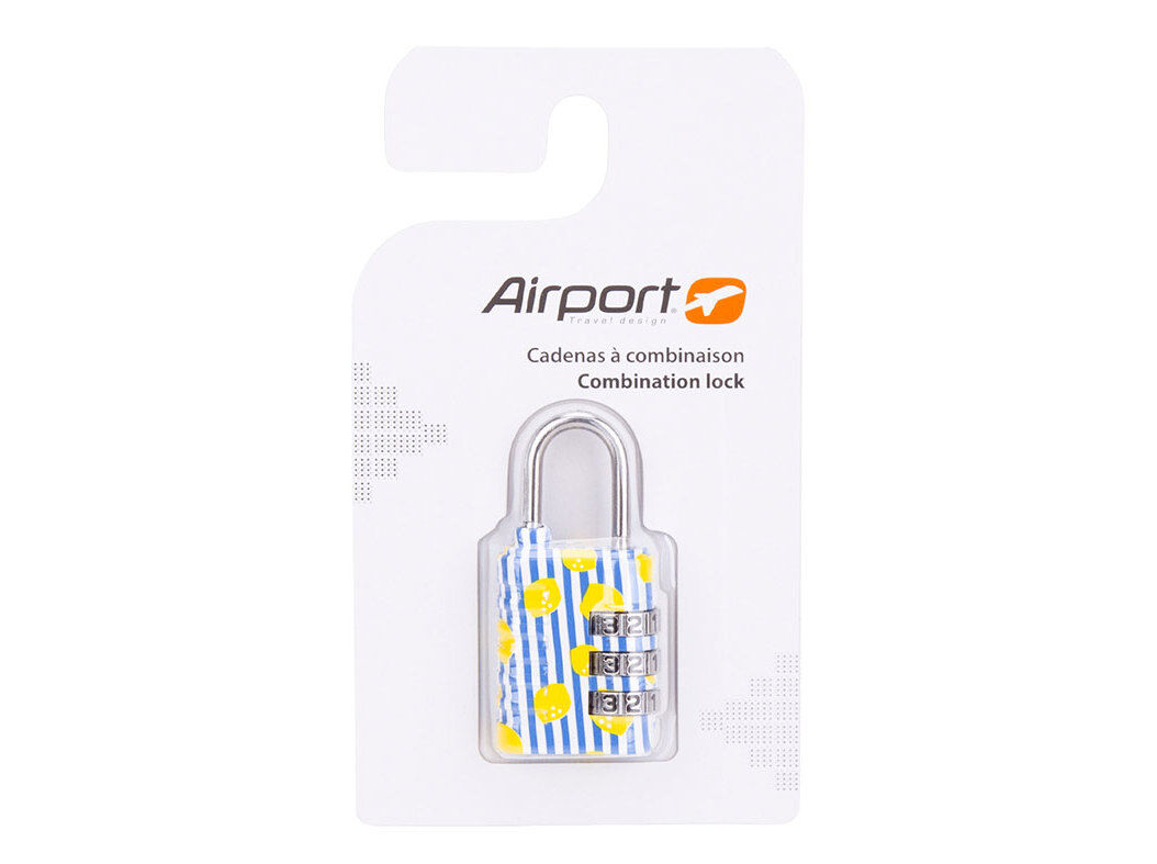 CADEADO DE C&Oacute;DIGO AIRPORT AZUL PARA BAGAGEM image number 0