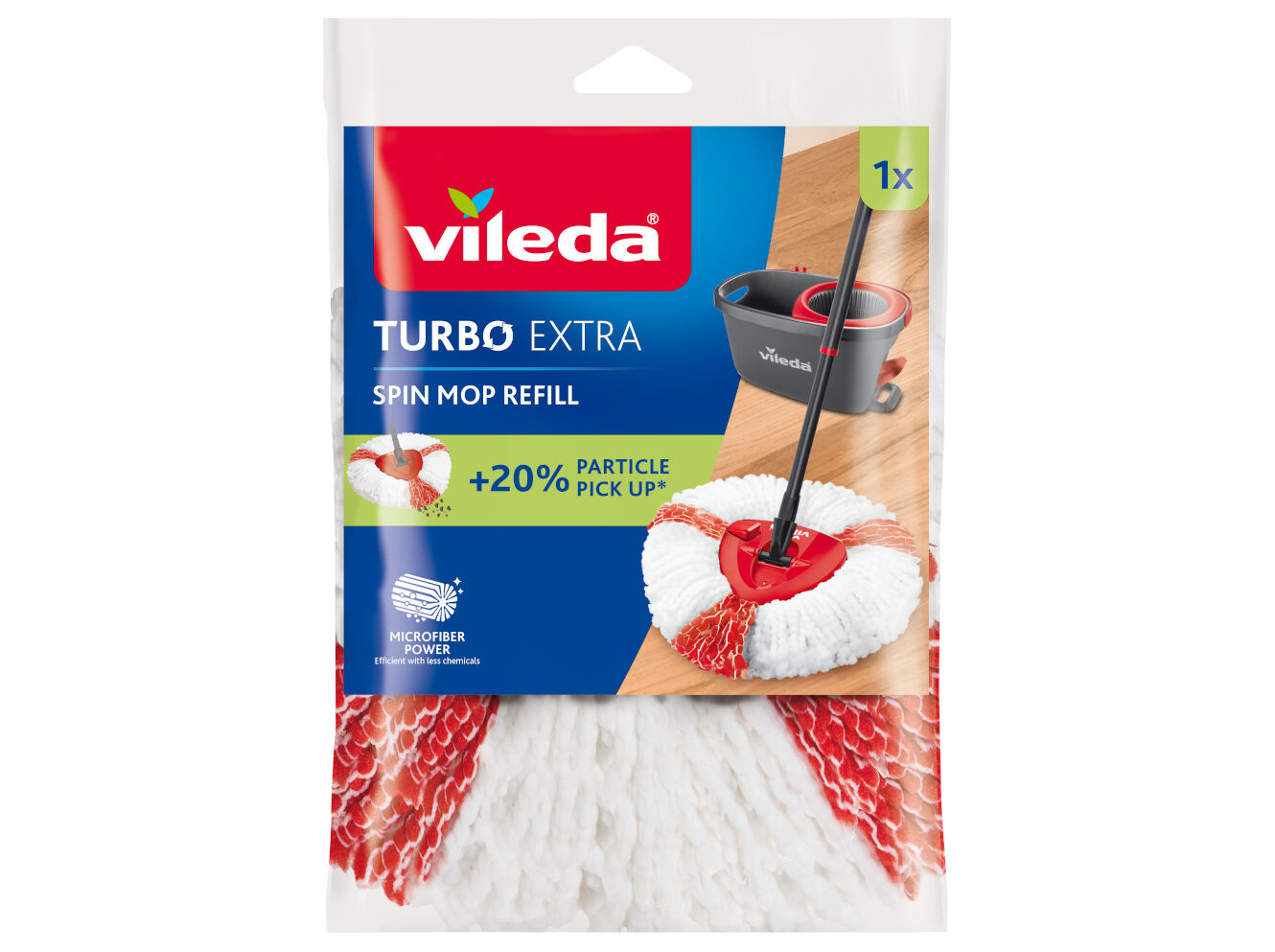 RECARGA MICROFIBRAS BALDE COM PEDAL TURBO EXTRA image number 0