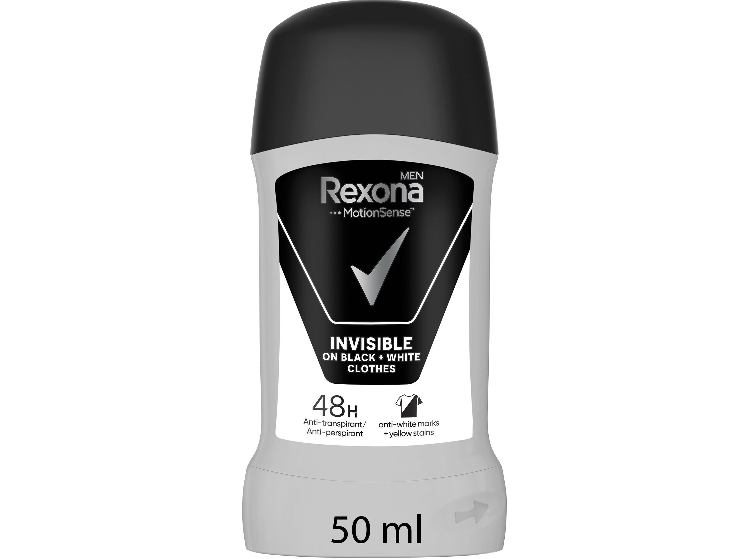 DESODORIZANTE STICK REXONA MEN INVISIBLE B+W 50ML image number 0