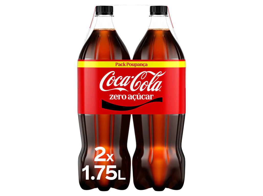 REFRIGERANTE COM G&Aacute;S COCA-COLA ZERO A&Ccedil;&Uacute;CAR 2X1.75L (SDR) image number 0