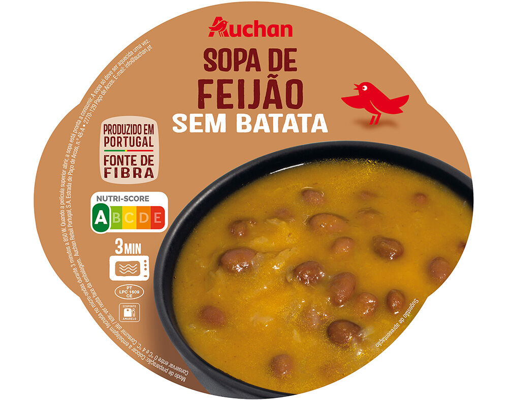 SOPA DE FEIJ&Atilde;O AUCHAN 800 G