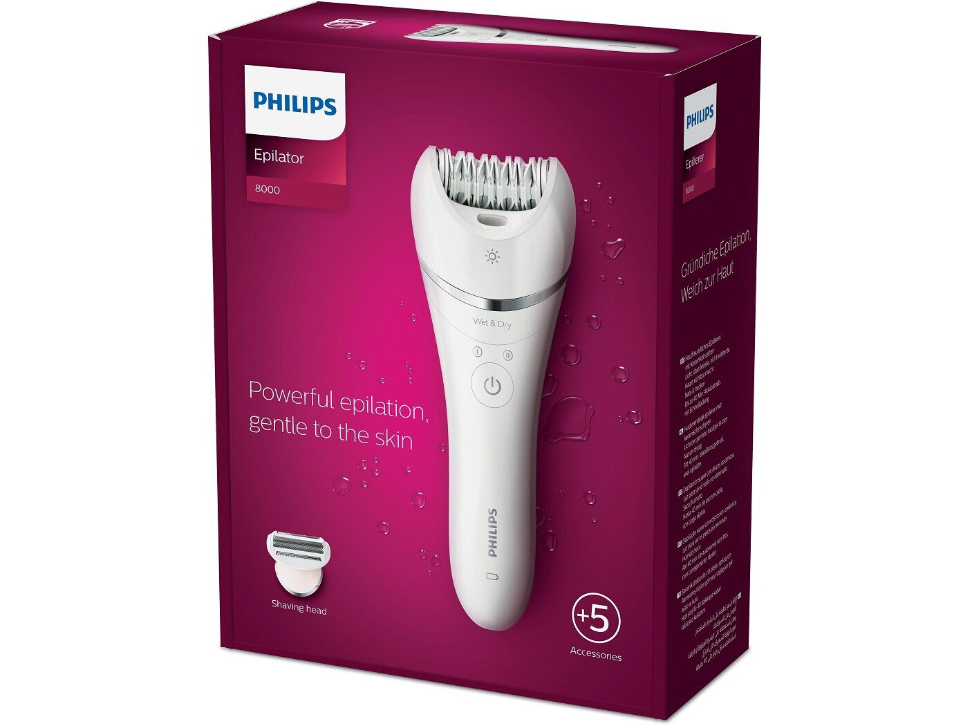 DEPILADORA DE ARRANQUE PHILIPS BRE710/00 S8000 WET&DRY image number 1