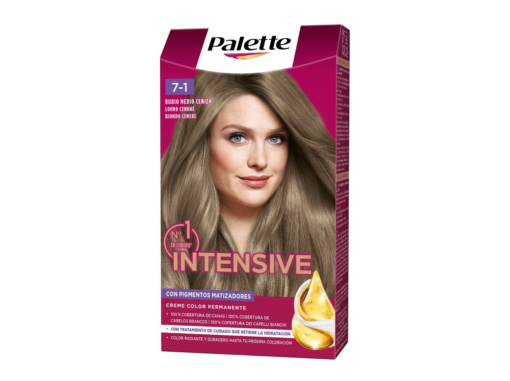 COLORA&Ccedil;&Atilde;O CABELO PALETTE INTENSIVE 7-1 LOURO CENDR&Eacute;