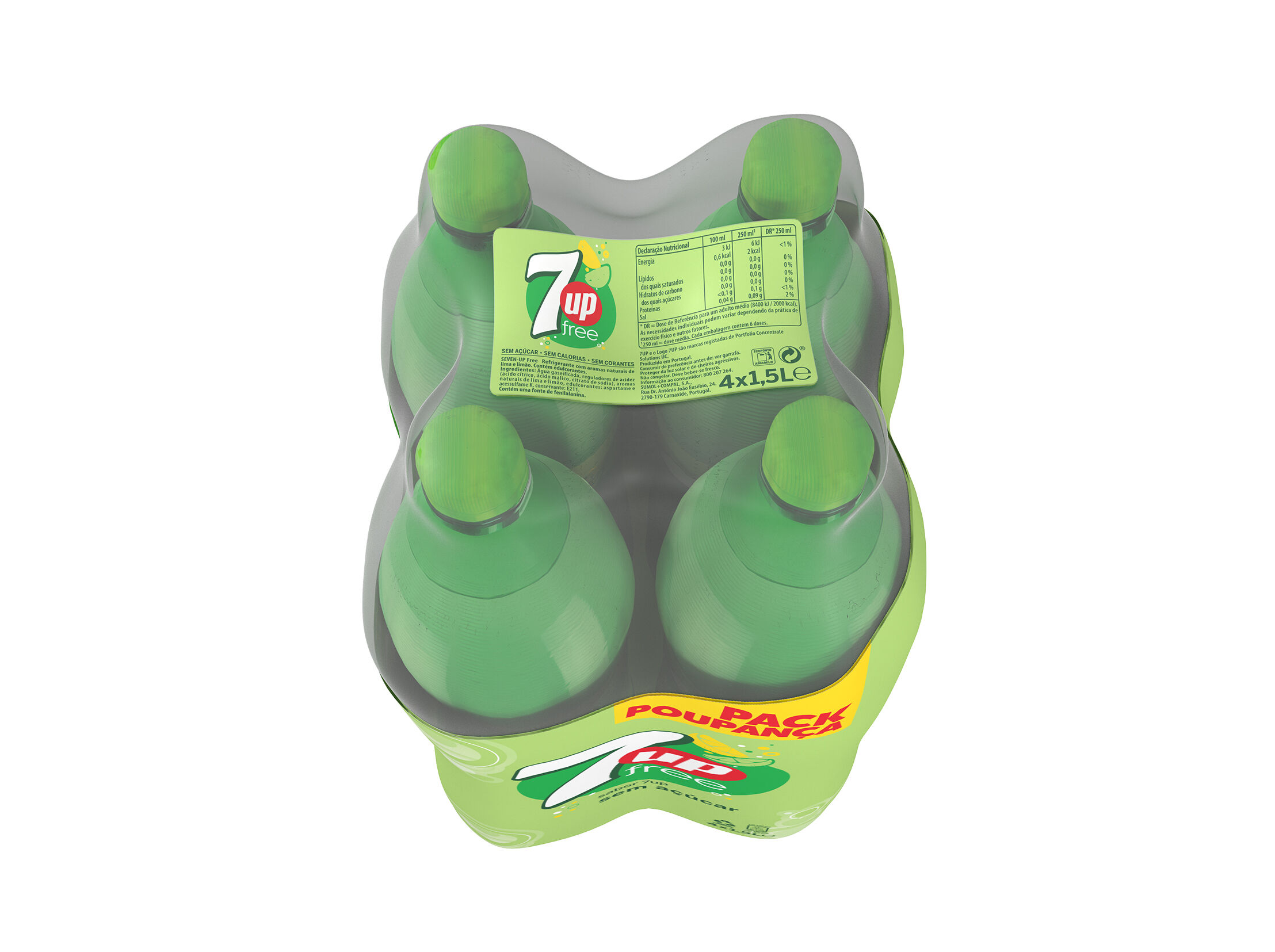 REFRIGERANTE COM G&Aacute;S 7UP LIMA LIM&Atilde;O FREE 4X1.5L image number 1