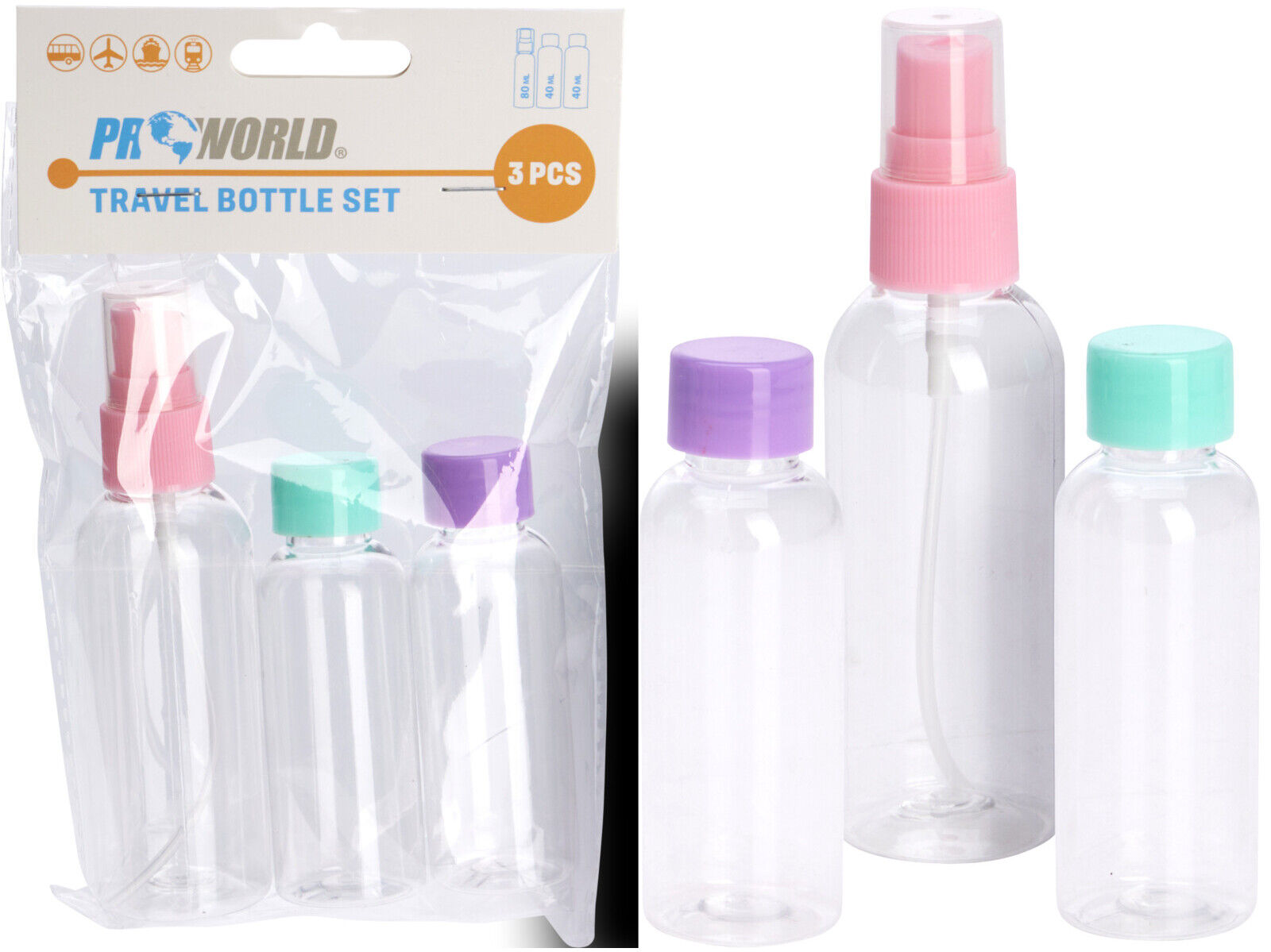 CONJUNTO DE FRASCOS VIAGEM 3 PE&Ccedil;AS