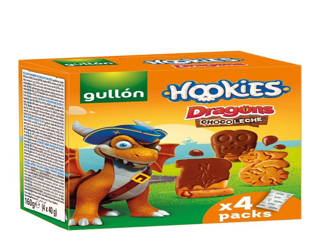 BOLACHAS COBERTAS GULLON HOOKIES CHOCOLATE LEITE 160G image number 1