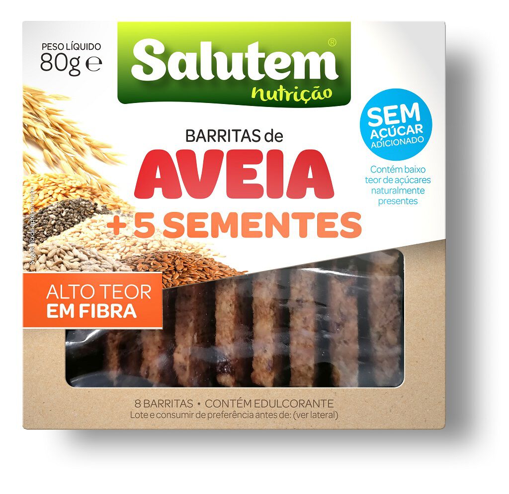BARRITA DE AVEIA SALUTEM 5 SEMENTES 80G image number 0
