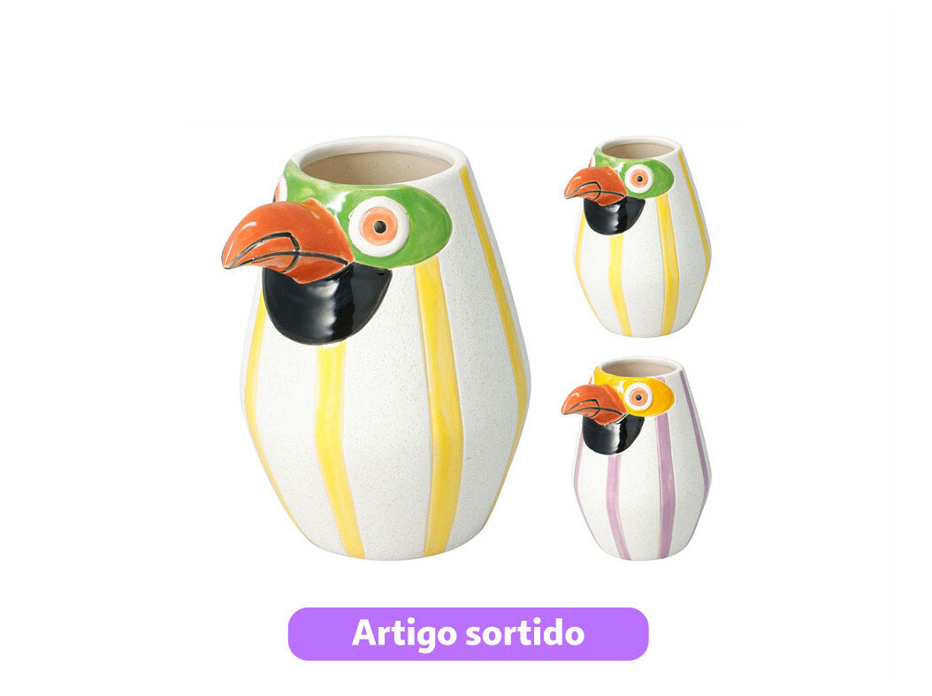 JARRA P&Aacute;SSARO 15X12X17CM CORES SORTIDAS
