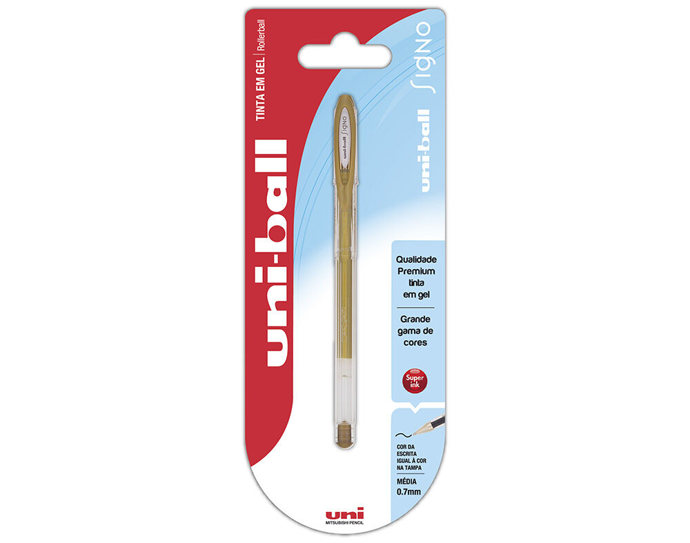 ESFEROGR&Aacute;FICA UNI-BALL SIGNO UM-120 GEL DOURADO