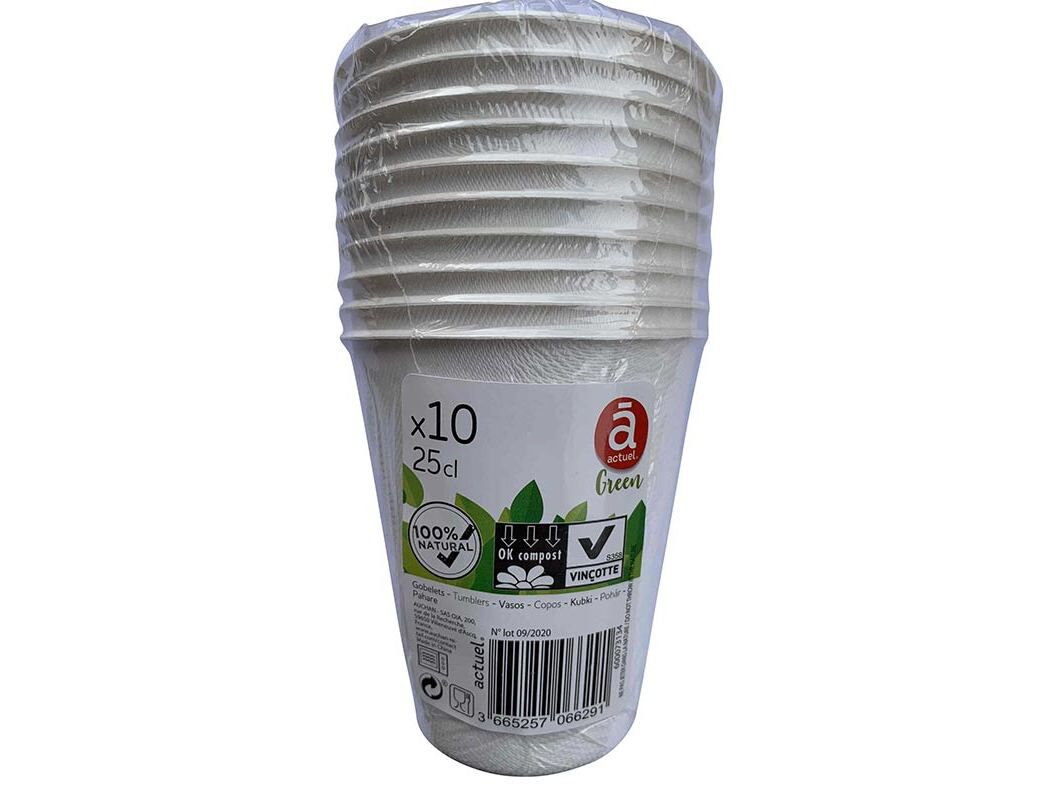 COPO PASTA CANA A&Ccedil;UCAR ACTUEL 25CL 10UN image number 0