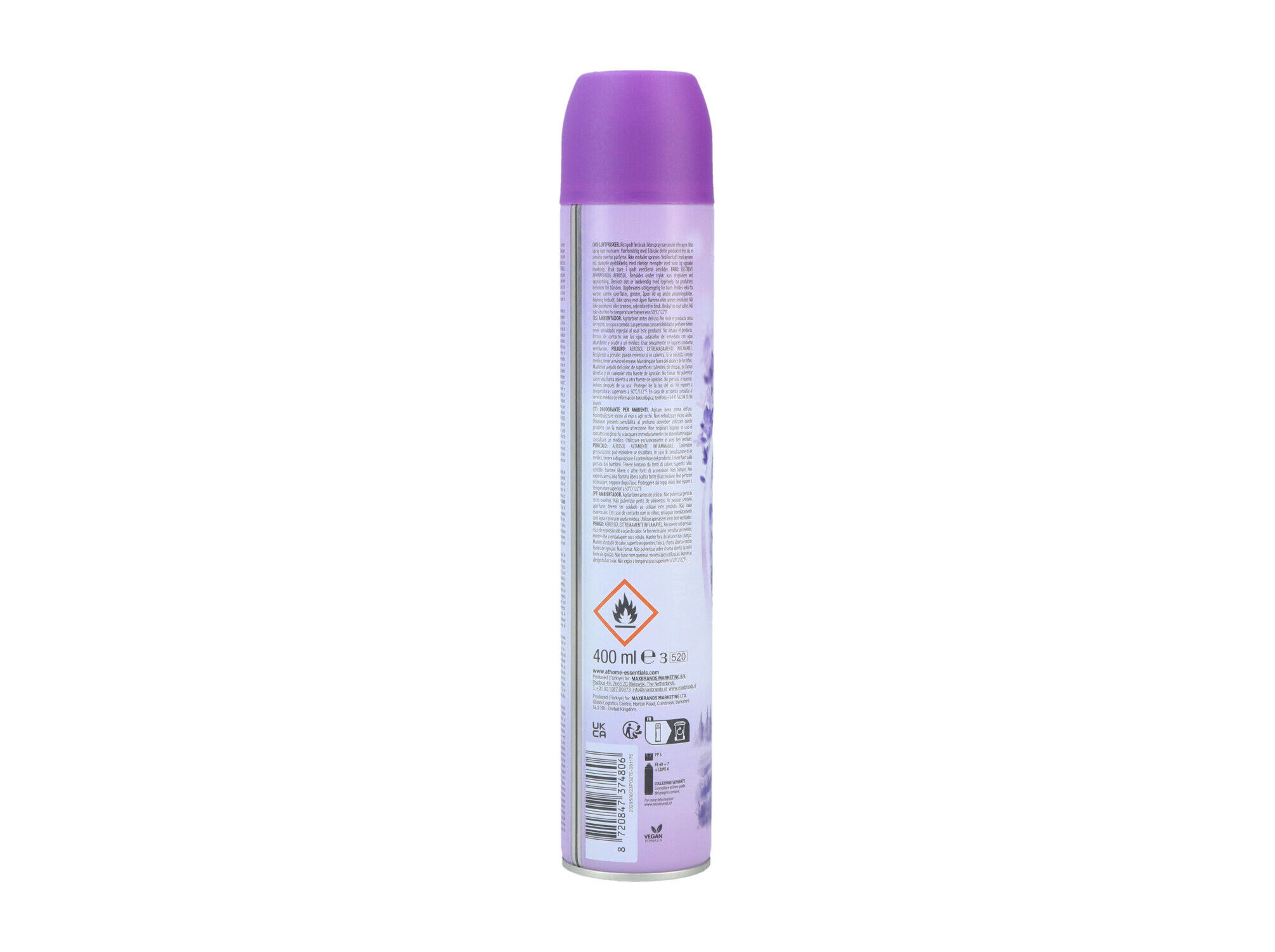 AMBIENTADOR AEROSSOL AT HOME SCENTS LAVANDA 400ML image number 2