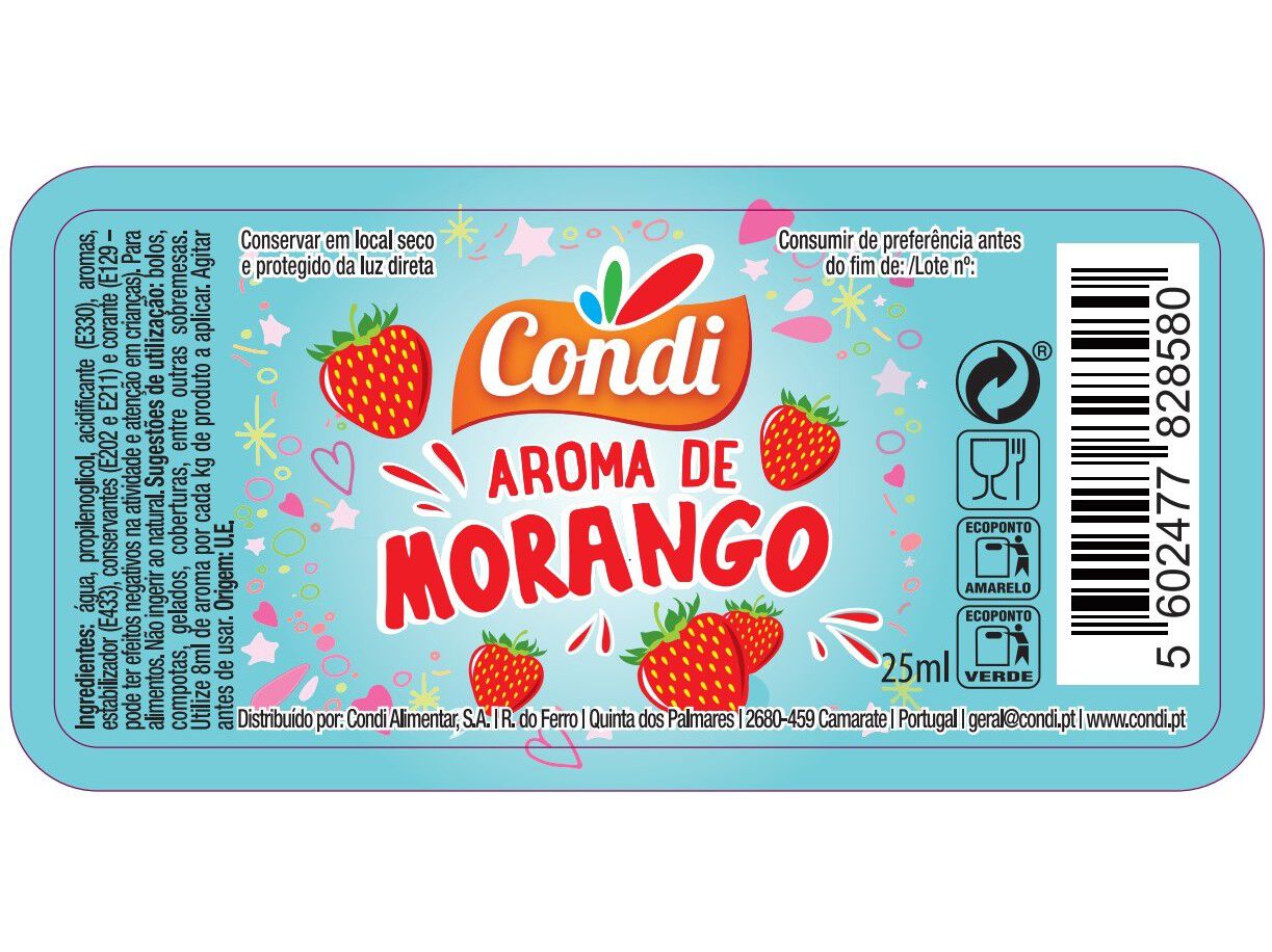 AROMA CONDI L&Iacute;QUIDO MORANGO 25 ML image number 1