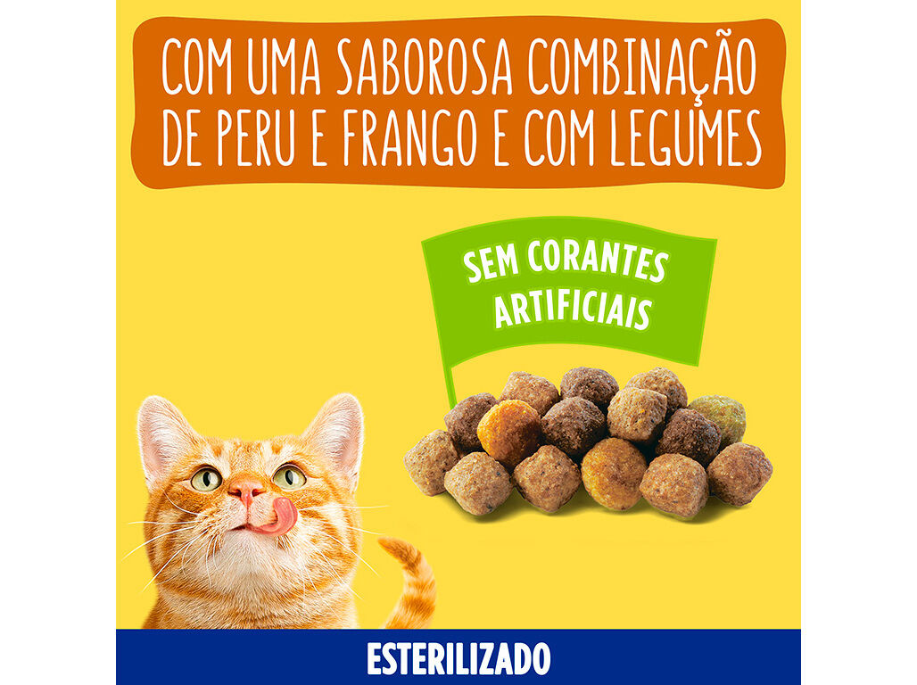 RA&Ccedil;&Atilde;O PARA GATO FRISKIES ESTERILIZADO COM PERU 375G image number 4