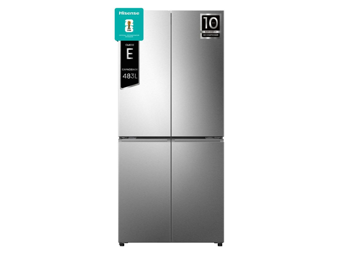 FRIGOR&Iacute;FICO AMERICANO HISENSE RQ5P470SEIE (NO FROST E 178.5CM 483L CINZENTO)