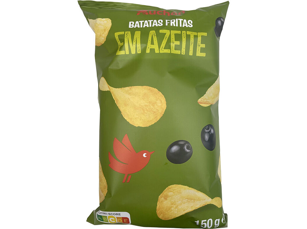 BATATAS AUCHAN FRITAS EM AZEITE 150G image number 0