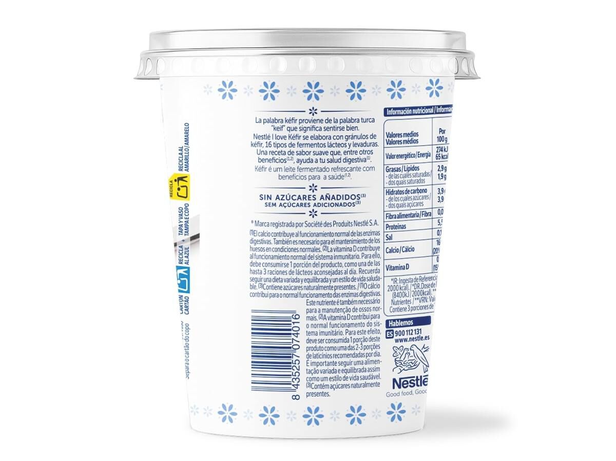 IOGURTE S&Oacute;LIDO NESTL&Eacute; KEFIR NATURAL 375G image number 1