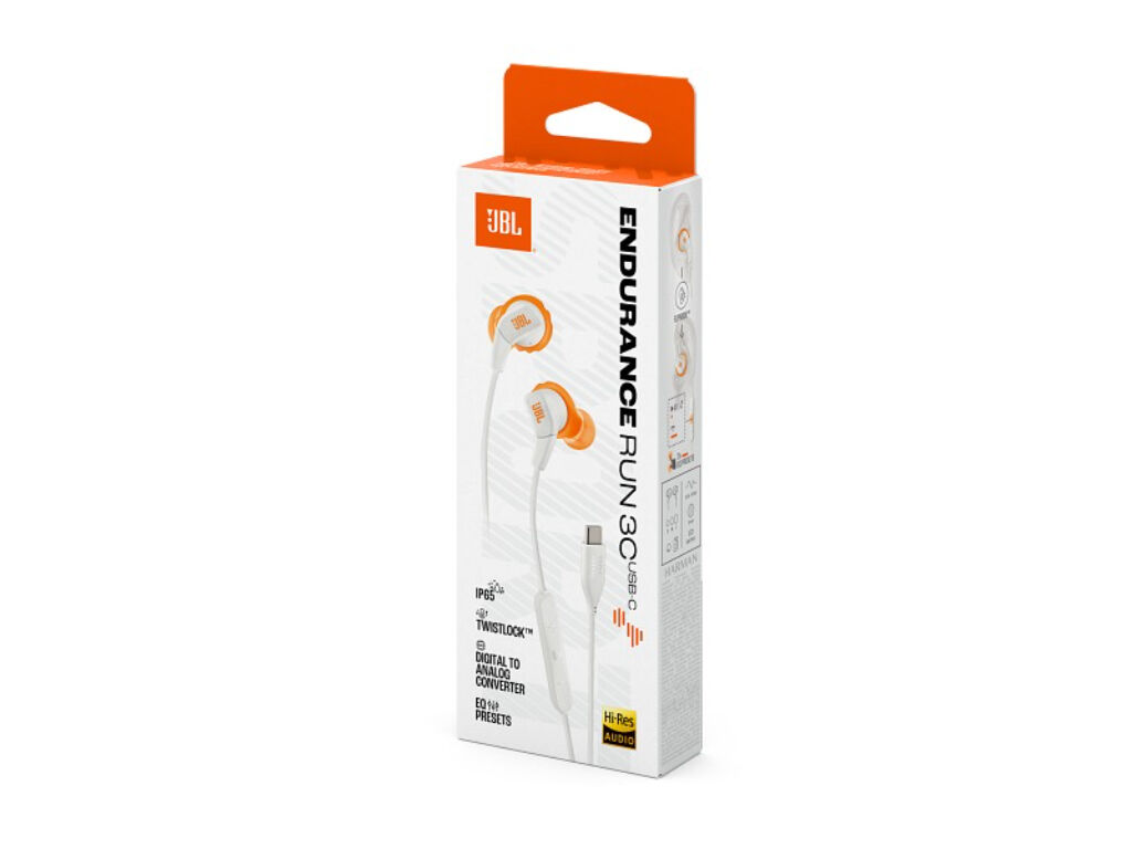 AURICULARES C/FIO JBL ENDURANCE RUN 3 C BRANCO image number 8