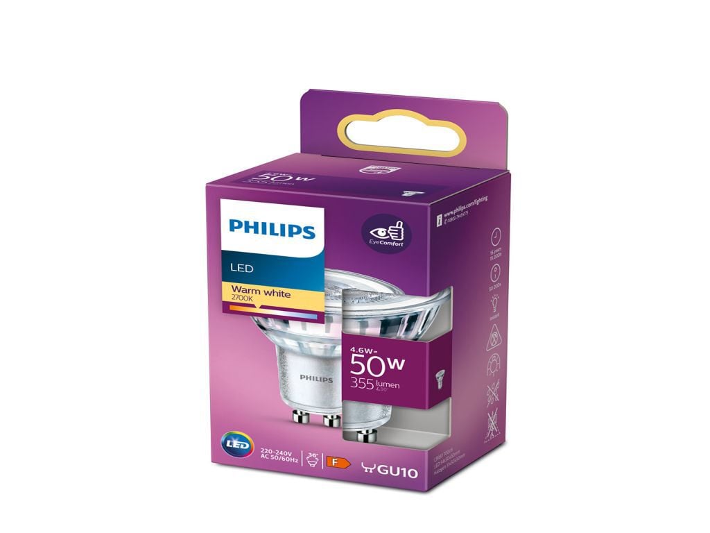 L&Acirc;MPADA LED FOCO PHILIPS GU10 QUENTE 50W LUZ BRANCA QUENTE image number 2