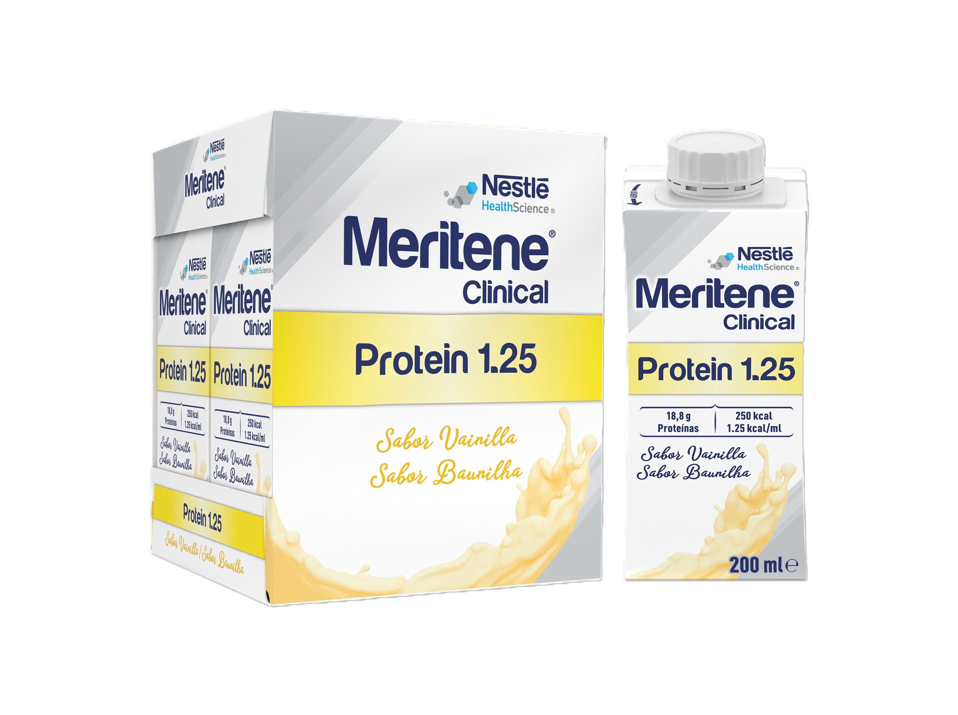 SUPLEMENTO MERITENE PROTEIN BAUNILHA 1.25 4X200ML image number 0