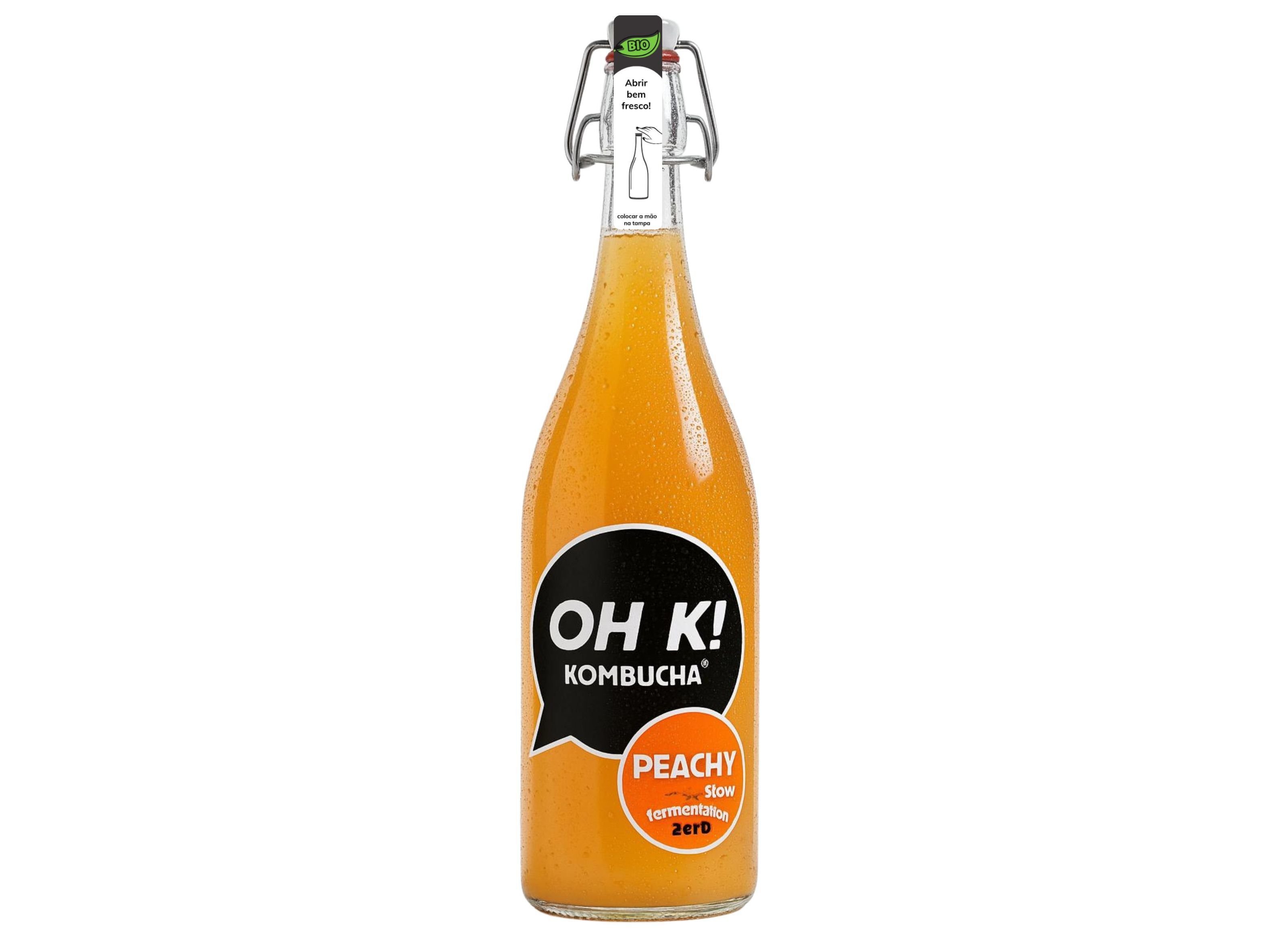 KOMBUCHA BIO OH K! PEACHY 0% A&Ccedil;UCAR 750ML