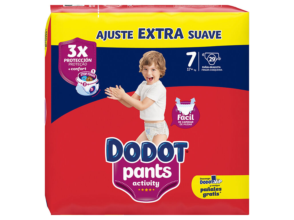 FRALDAS CUECA DODOT ACTIVITY EXTRA T7 17+KG 29UN image number 1