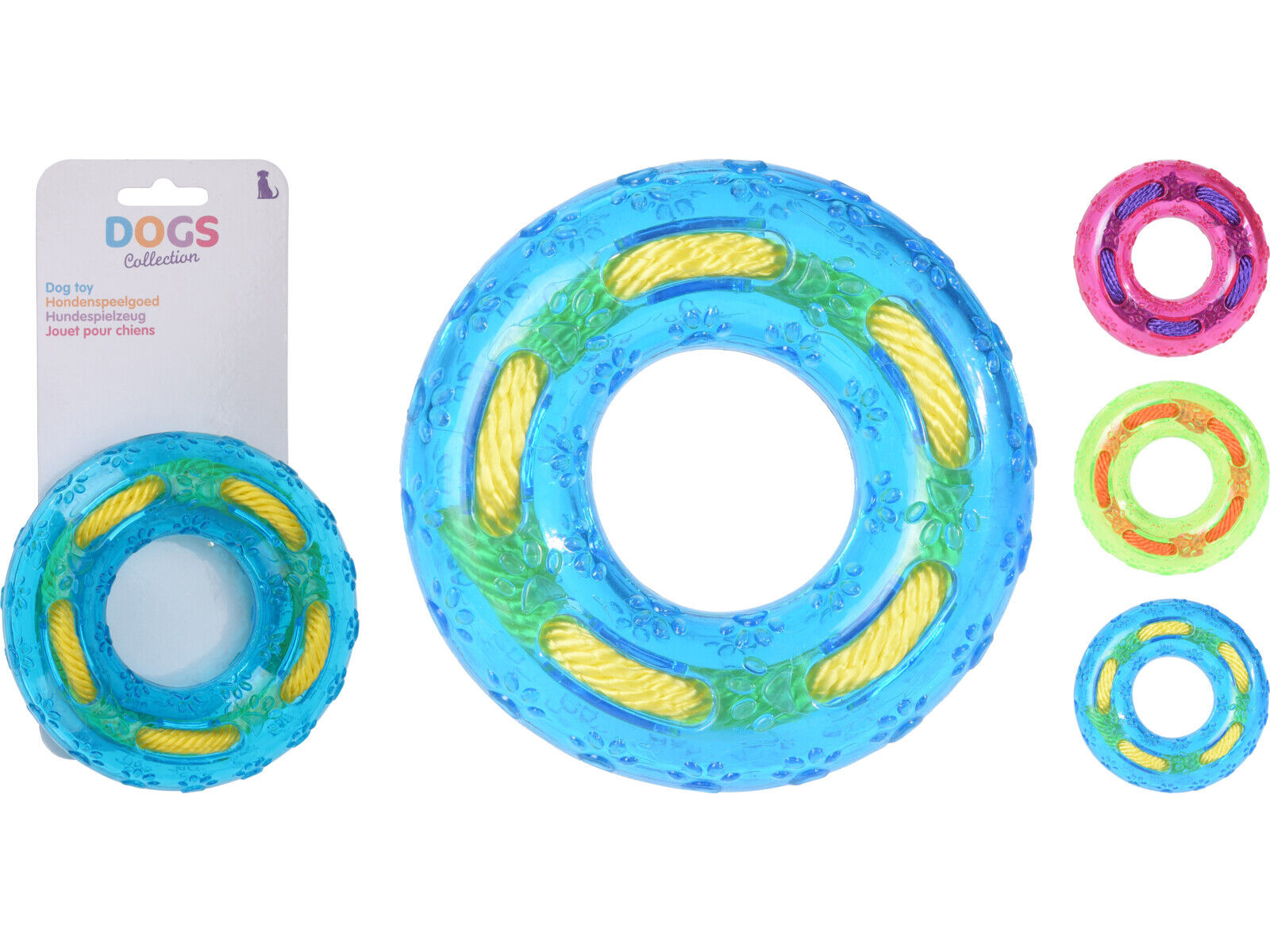 BRINQUEDO C&Atilde;O DOGS COLLECTION DISCO COM CORDA 12.5CM CORES SORTIDAS image number 1