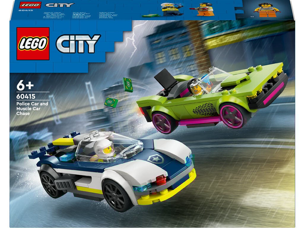 PERSEGUI&Ccedil;&Atilde;O DE CARRO DA POL&Iacute;CIA A MUSCLE CAR LEGO CITY POLICE 60415 image number 0