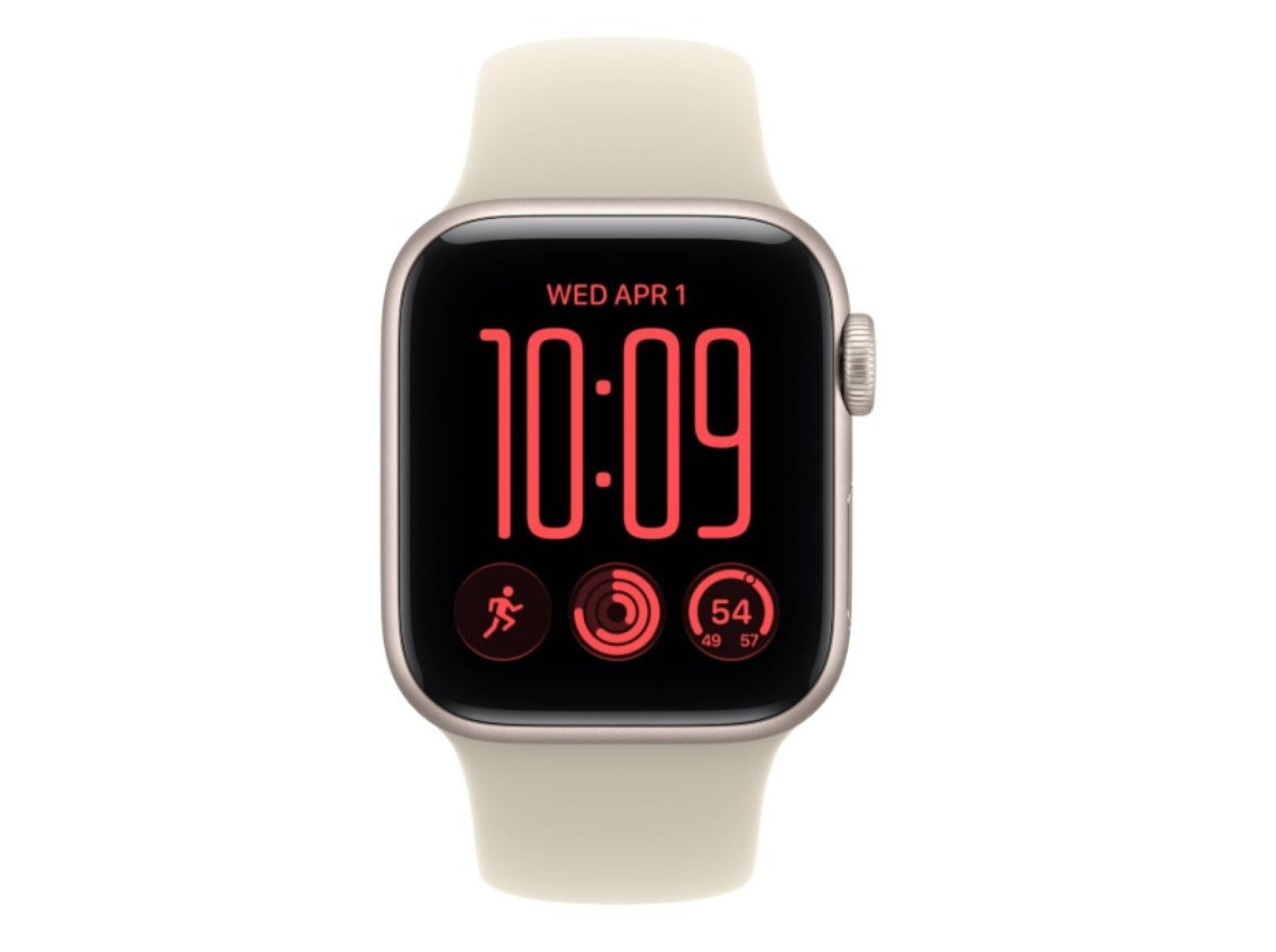 APPLE WATCH SE 3 40MM GPS STARLIGHT ALUMINIO CASE COM SPORT BAND SAND - S/M image number 1