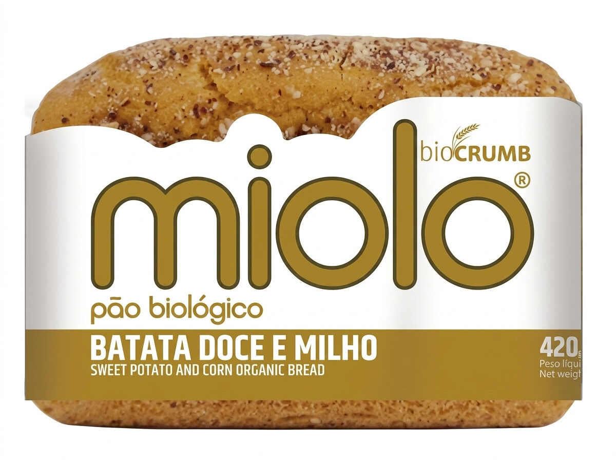 P&Atilde;O BIOL&Oacute;GICO MIOLO BATATA DOCE E MILHO 420G