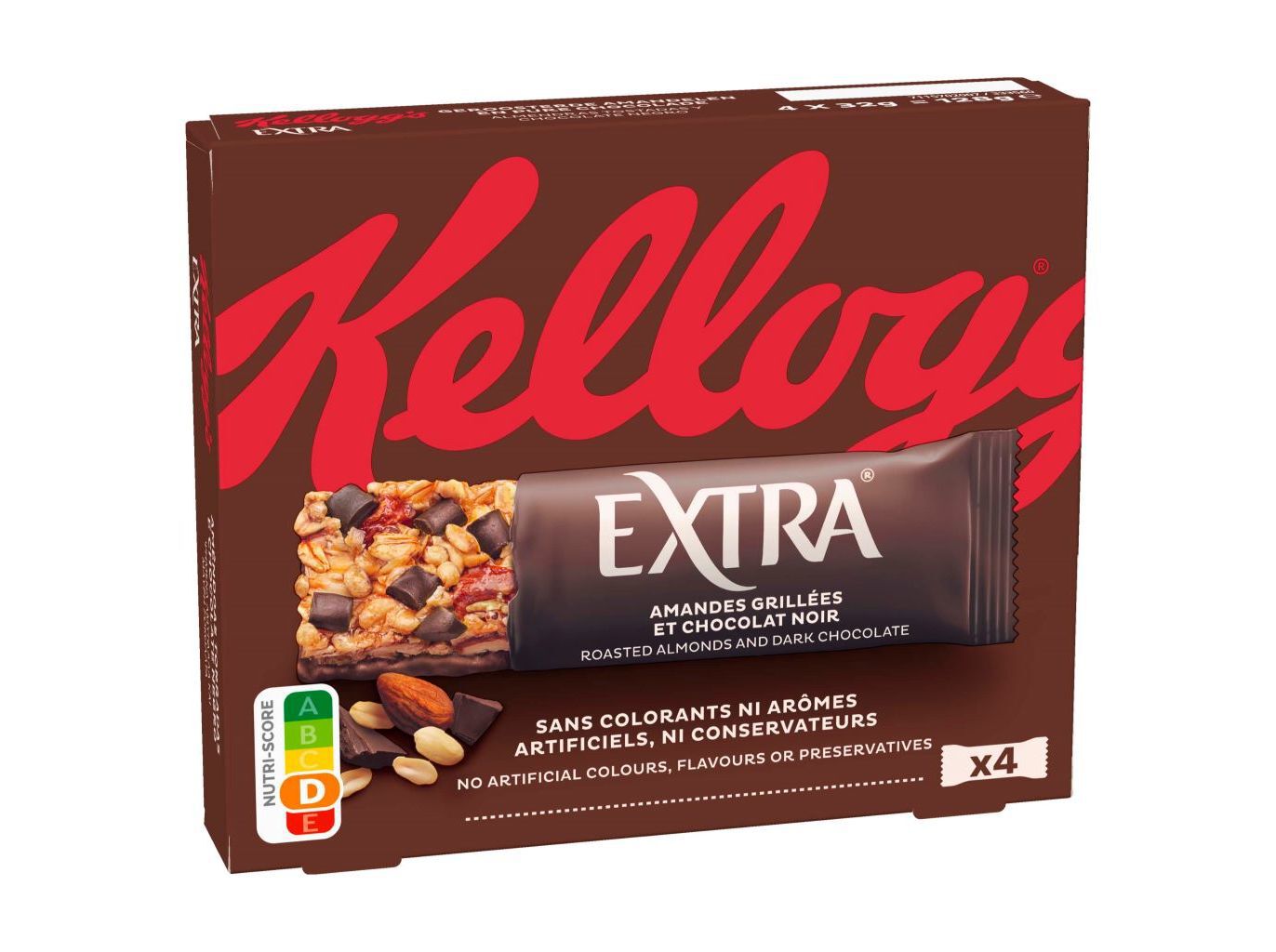BARRAS KELLOGG'S CEREAIS ADULTO EXTRA AM&Ecirc;NDOA E CHOCOLATE 4UN image number 0