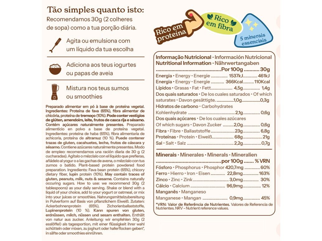 PROTEINA VEGETAL TARWI SABOR NEUTRO 30G image number 1