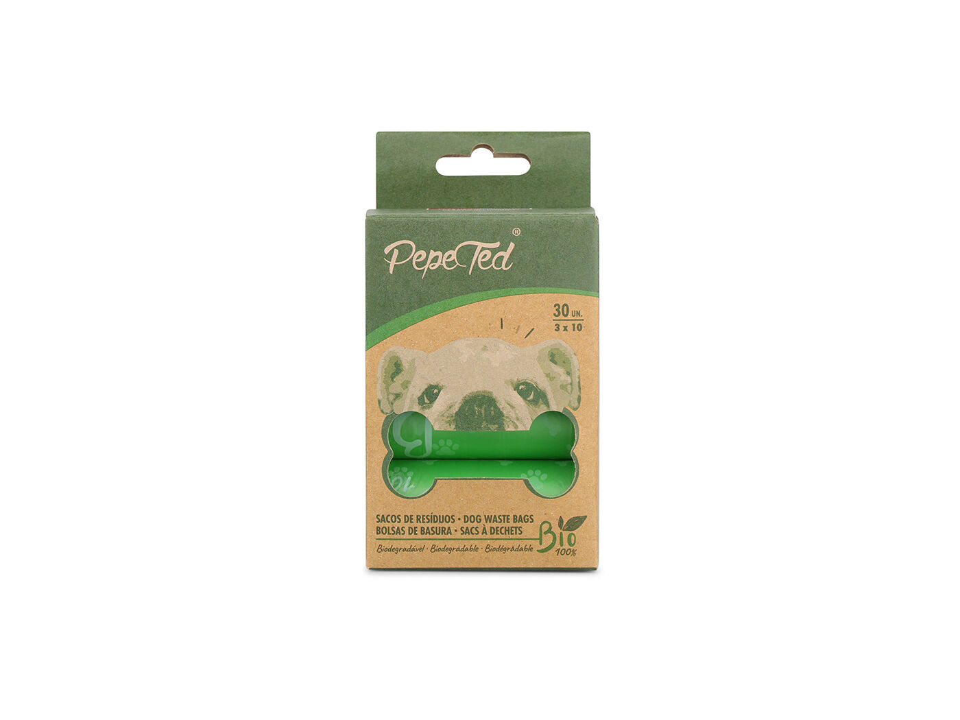 SACOS PARA DEJETOS PEPE TED BIODEGRAD&Aacute;VEIS 30 UNIDADES