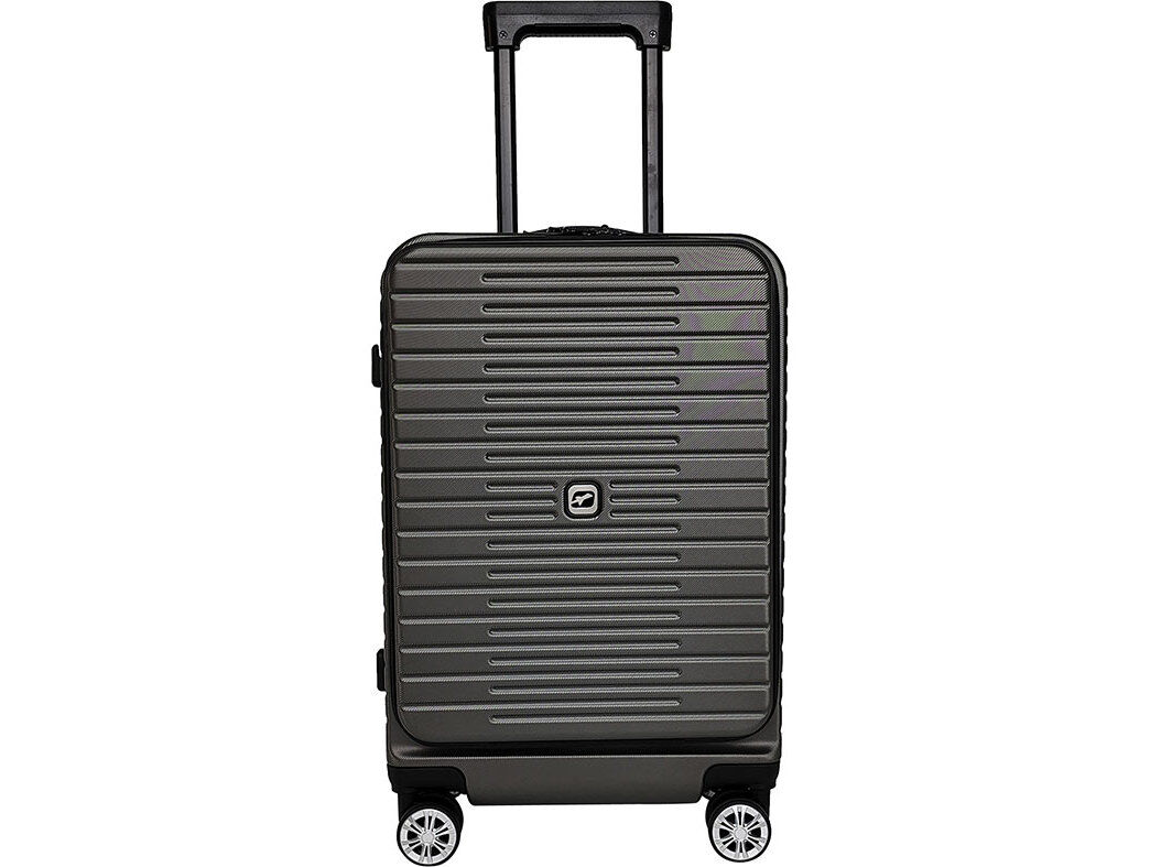 MALA DE CABINE R&Iacute;GIDA AIRPORT CINZENTO ESCURO 8 RODAS 35X55X24CM image number 0