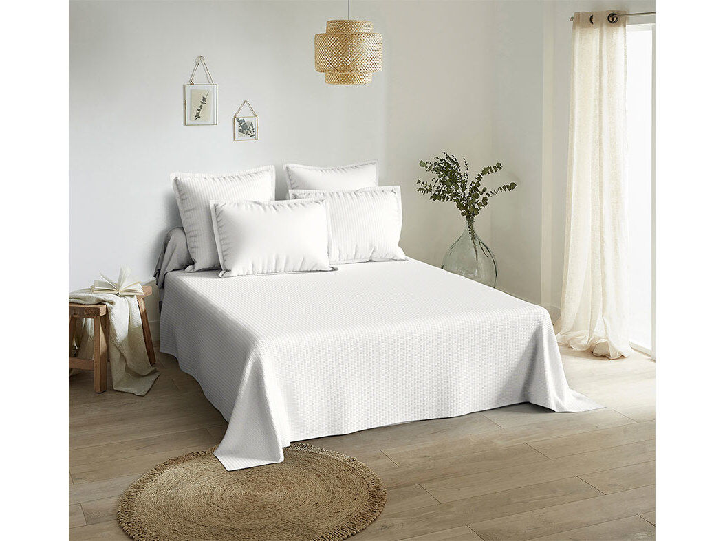 JOGO CAMA ACTUEL POLI REC BRANCO 260X280CM