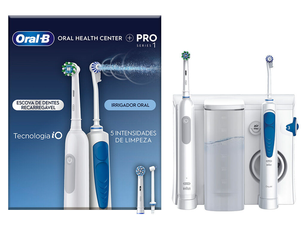 CENTRO DENT&Aacute;RIO ORAL-B OXYJET + ESCOVA DE DENTES EL&Eacute;TRICA PRO 1