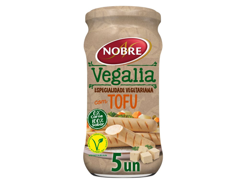 SALSICHAS TOFU NOBRE FRASCO 5 UN 360(200)G image number 0