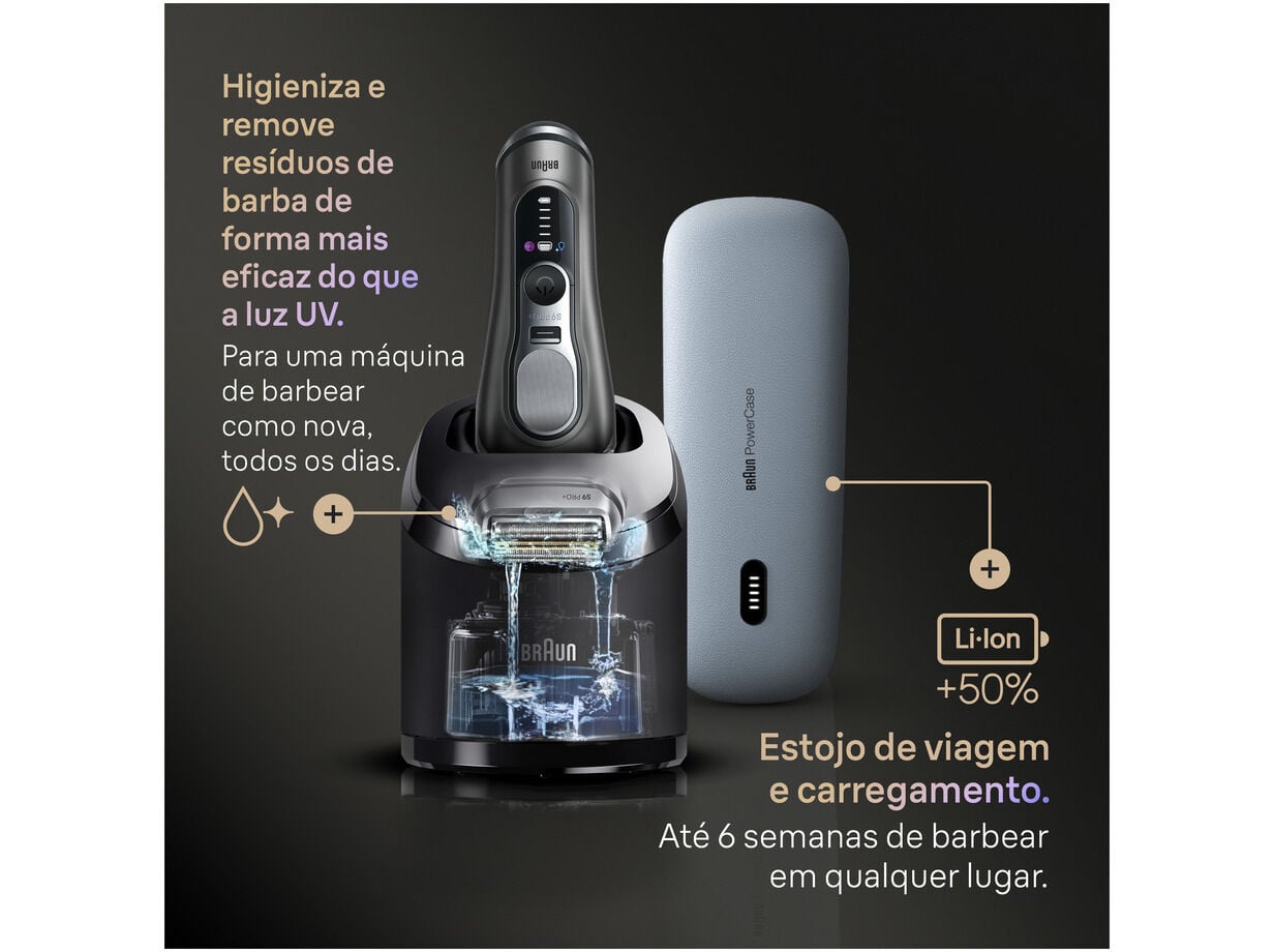 M&Aacute;QUINA BARBEAR BRAUN SHAVER S9 9675 CC GREY image number 4