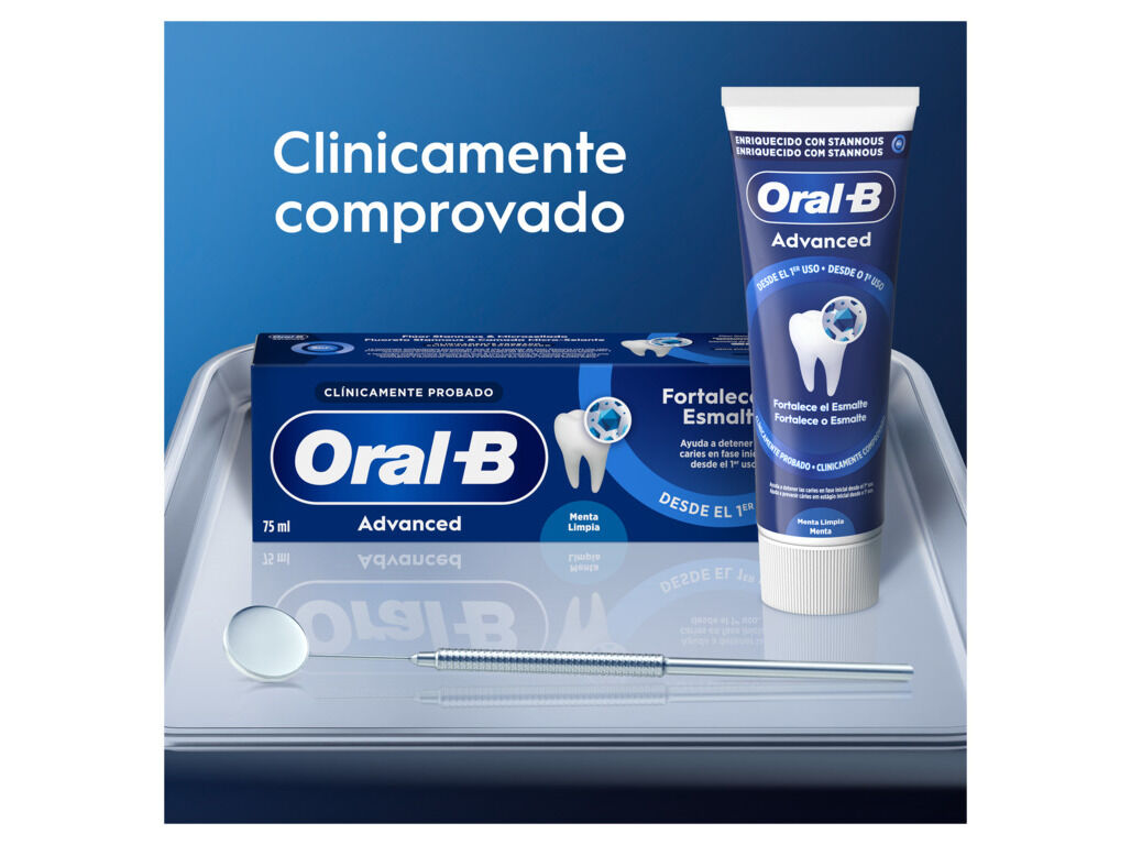 PASTA DENTIFRICA ORAL-B ADVANCED ESMALTE MENTA 2X75ML image number 5