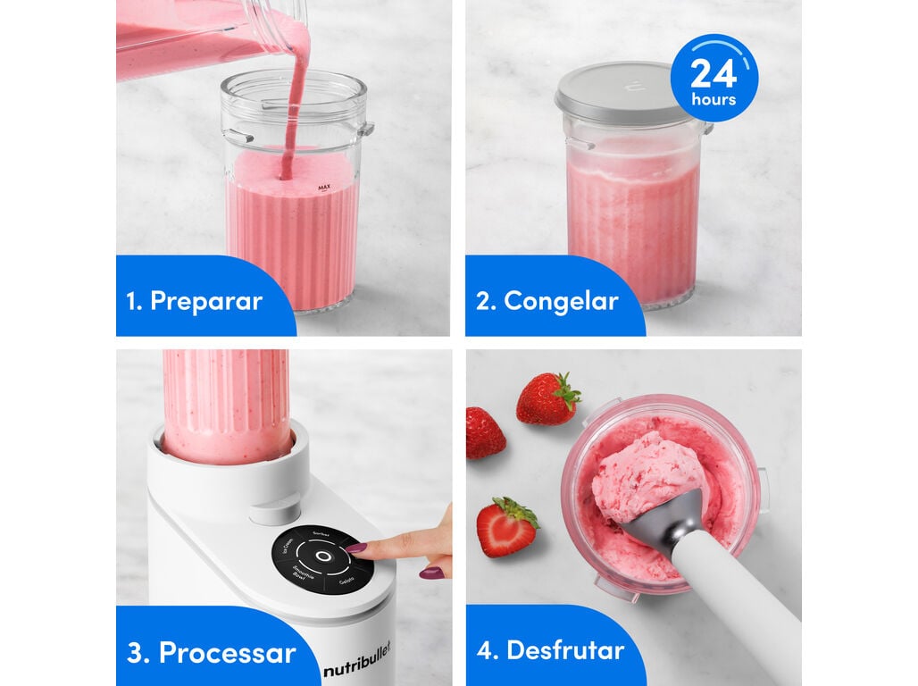 M&Aacute;QUINA DE GELADOS NUTRIBULLET CHILL ICE CREAM MAKER NBD0503W 470ML 500W 5 PROGRAMAS image number 7