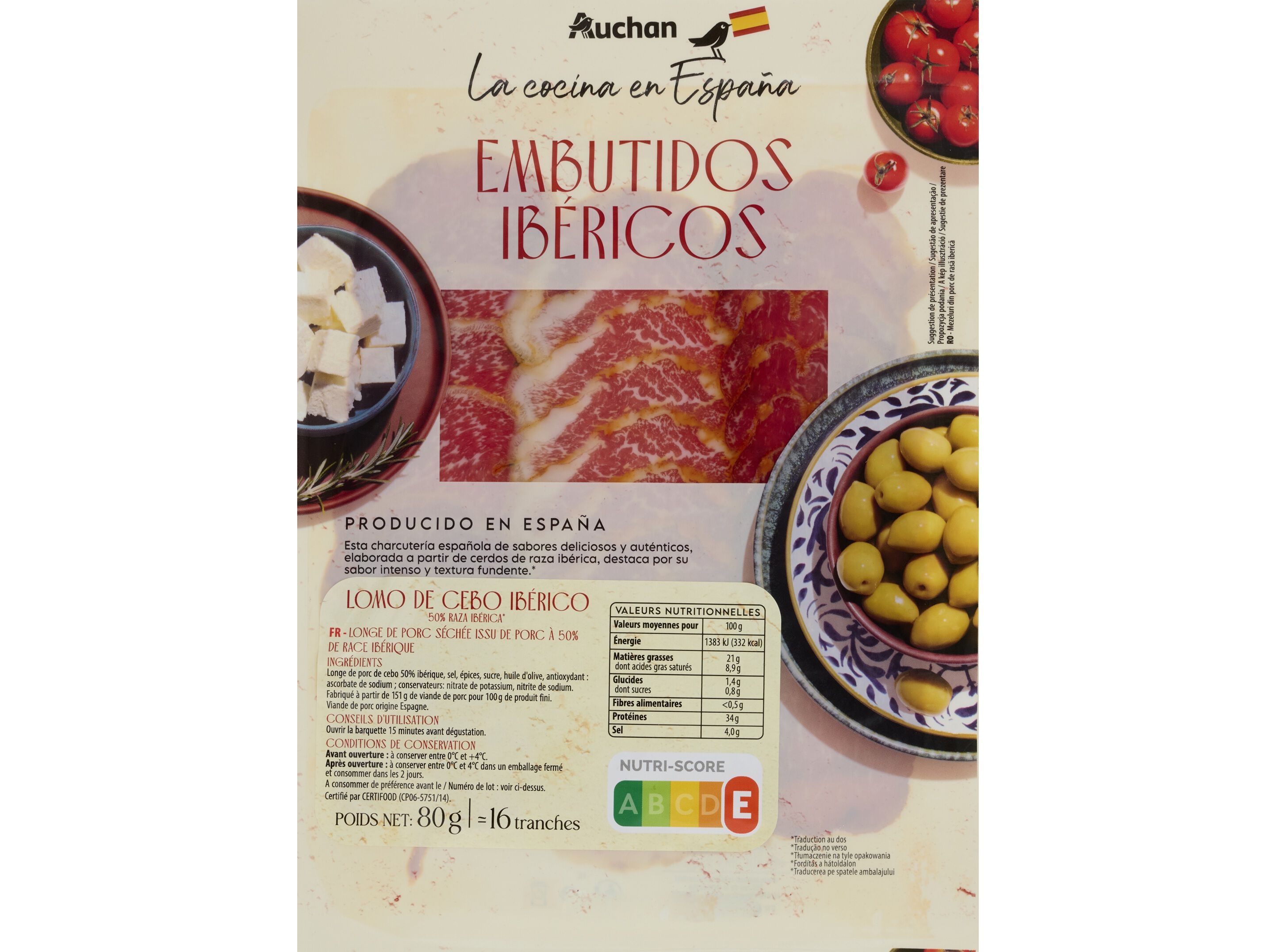 LOMBO CEBO IBERICO AUCHAN &Agrave; MESA EM ESPANHA 80G image number 0