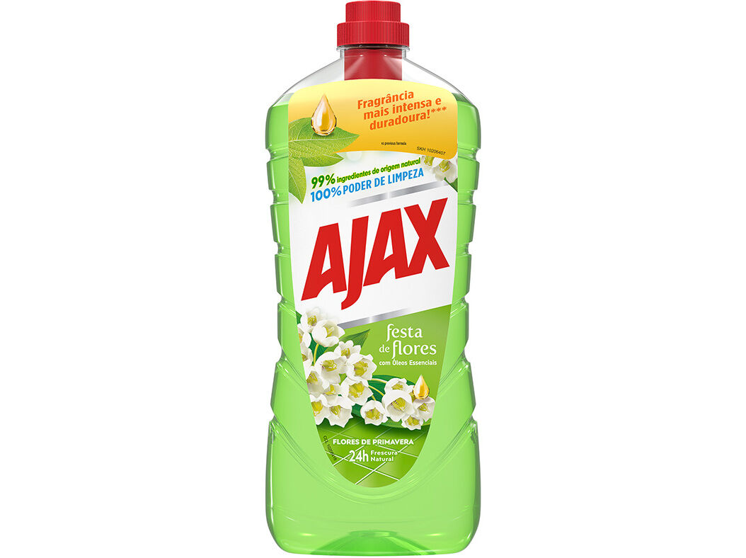 Lava Tudo Festa de Flores Fragr&acirc;ncia Flores de Primavera Ajax 1250ml image number 0