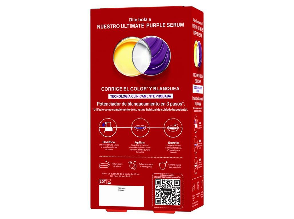 PURPLE SERUM COLGATE MAX WHITE 40ML image number 1