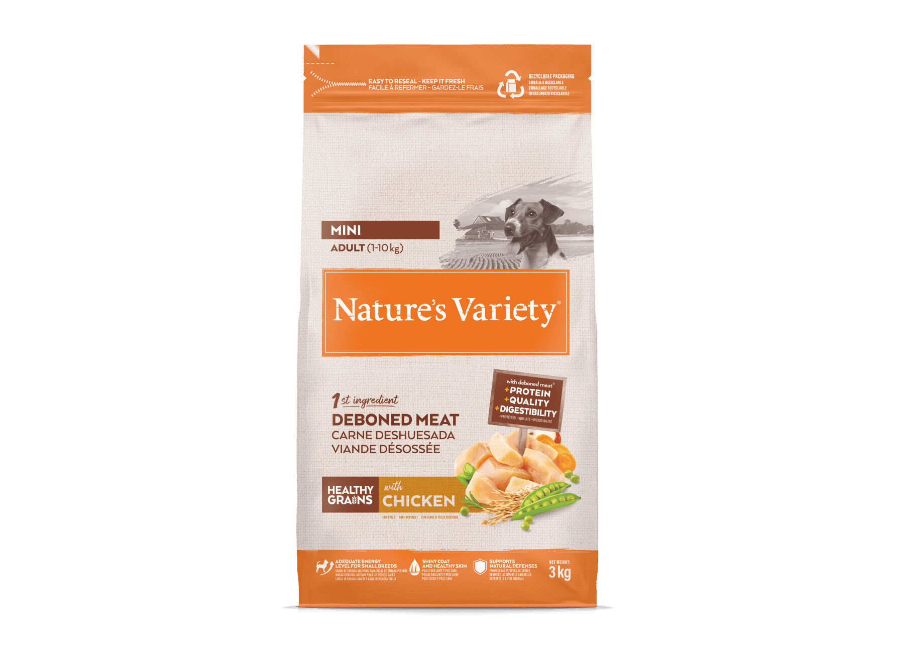 RA&Ccedil;&Atilde;O C&Atilde;O NATURE'S VARIETY MINI ADULTO FRANGO 3KG image number 2