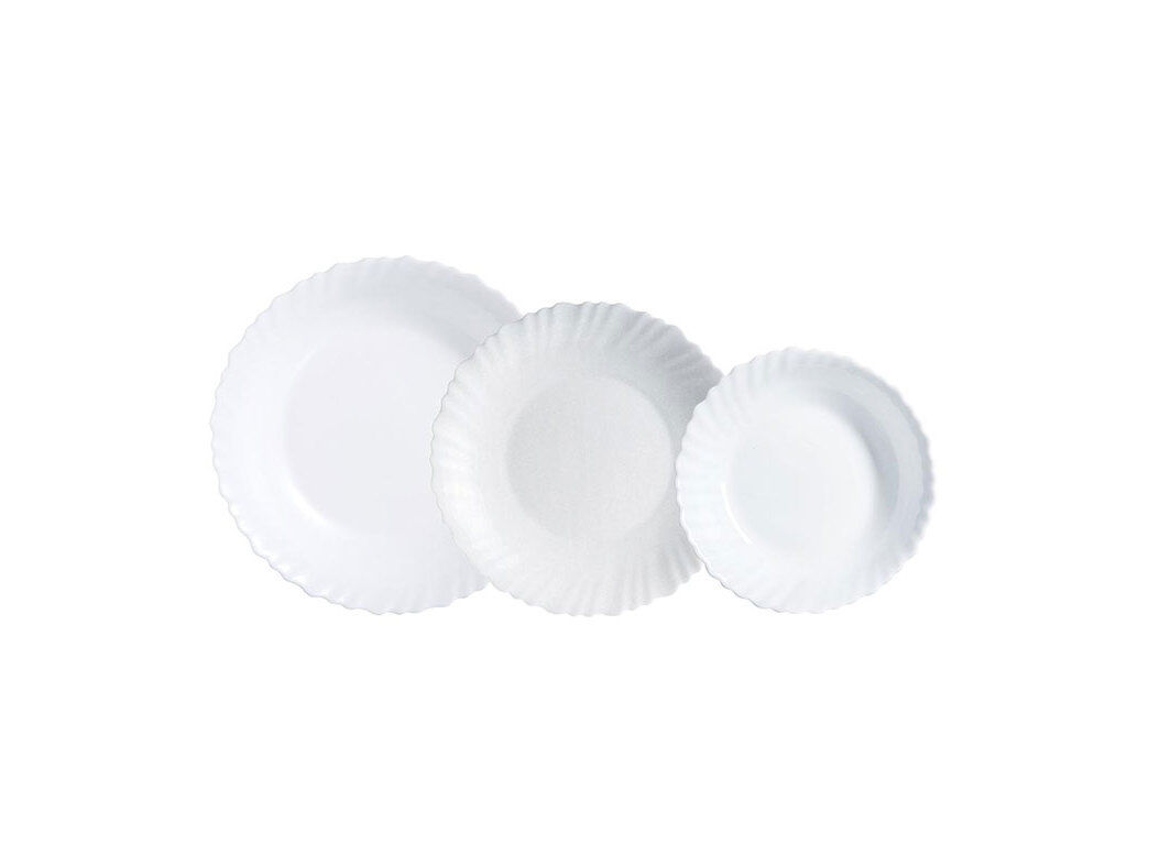 SERVI&Ccedil;O DE LOI&Ccedil;A LUMINARC BRANCO 18 PE&Ccedil;AS