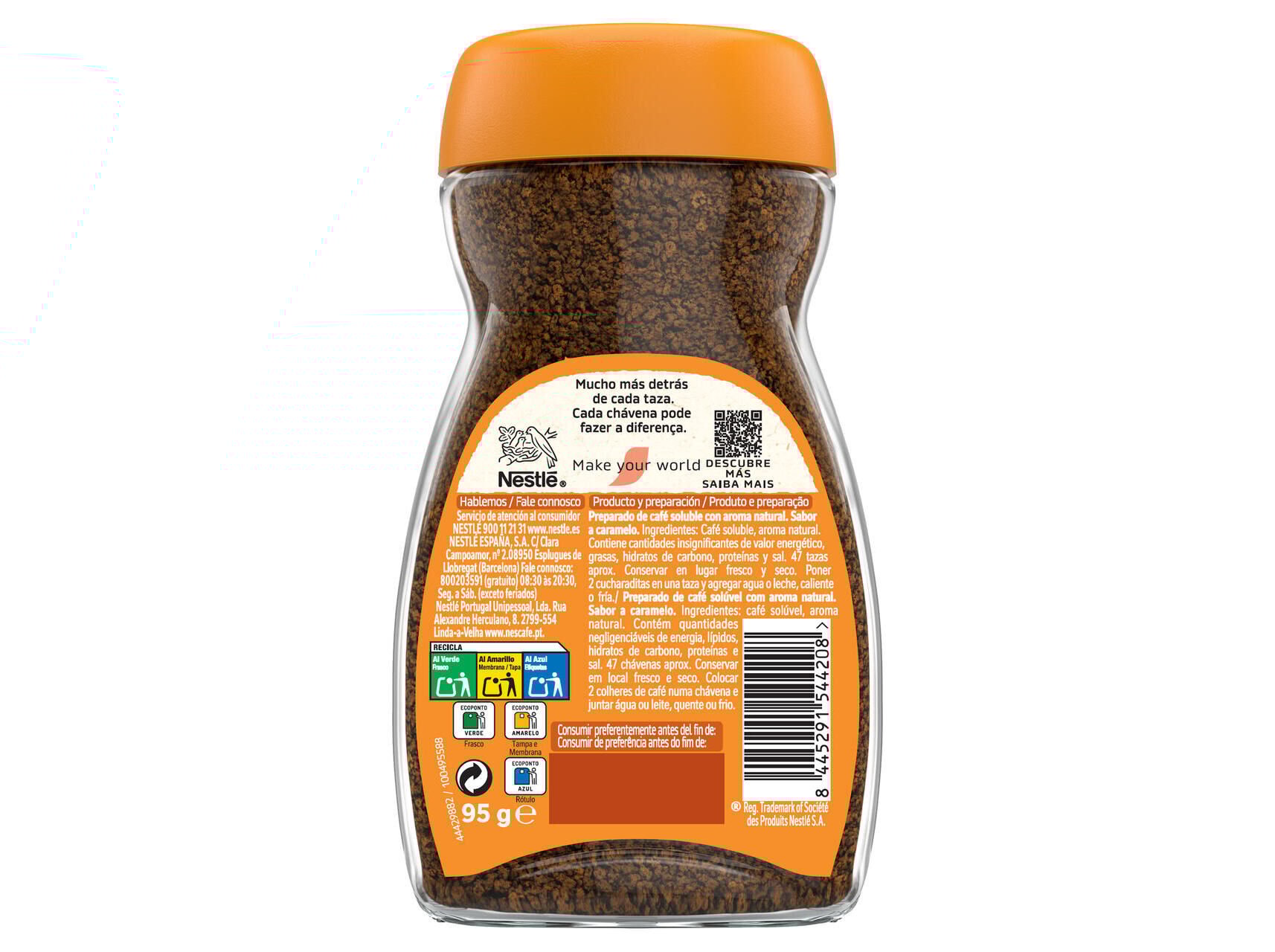 CAF&Eacute; SOL&Uacute;VEL NESCAF&Eacute; CARAMELO 95G image number 1