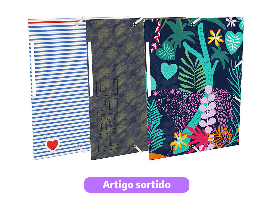 CAPA COM EL&Aacute;STICO AUCHAN EM CART&Atilde;O MODELOS SORTIDOS image number 0