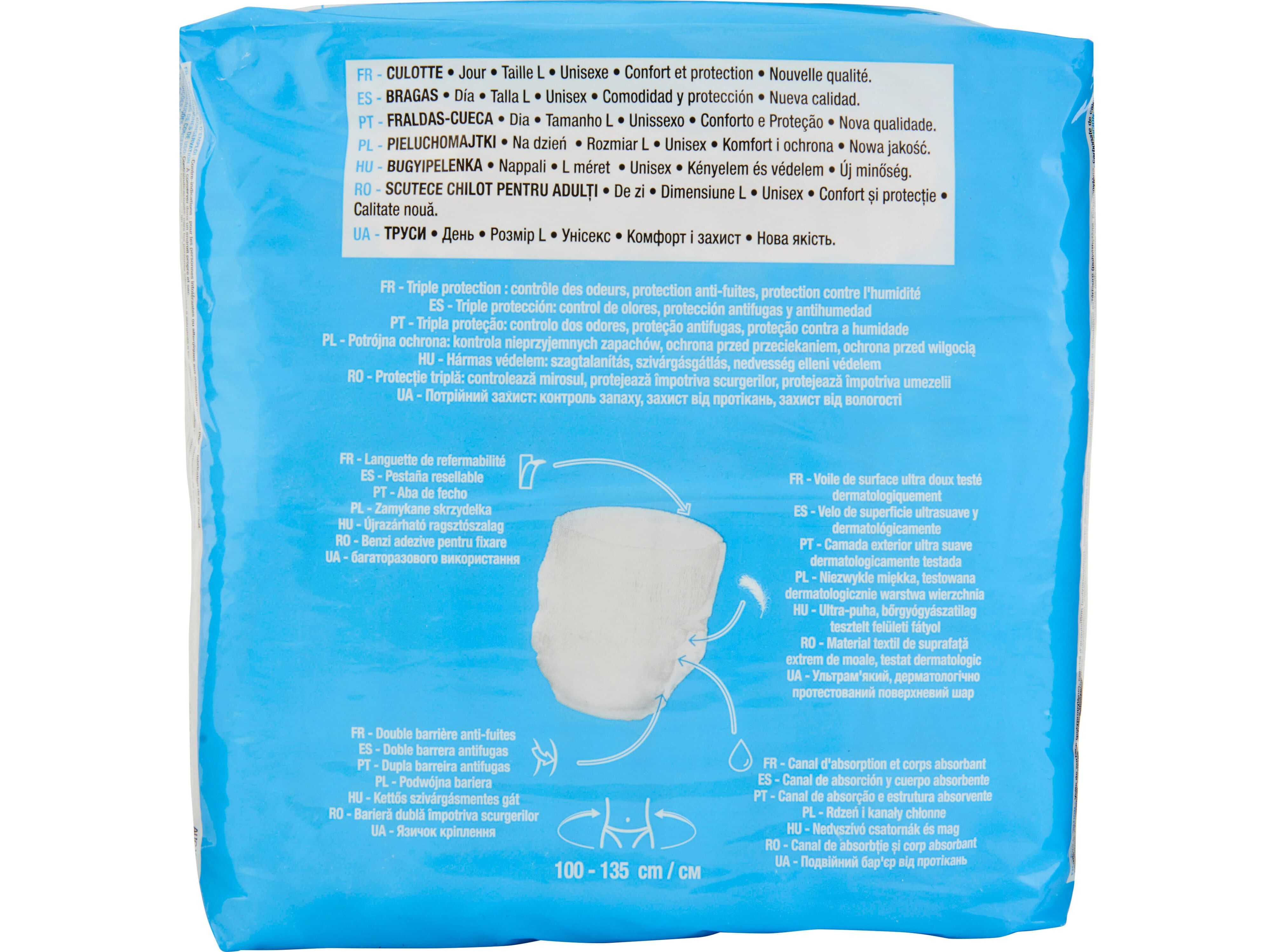 CUECAS DE INCONTIN&Ecirc;NCIA AUCHAN TAMANHO L UNISSEXO 10UN image number 1