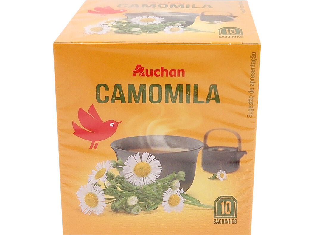 infusão auchan camomila 10 saquetas