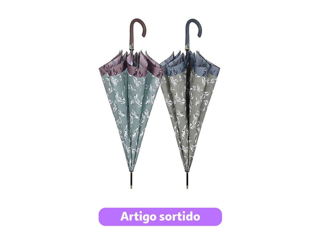 GUARDA-CHUVA SENHORA LONGO PERLETTI AUTOM&Aacute;TICO CORES SORTIDAS