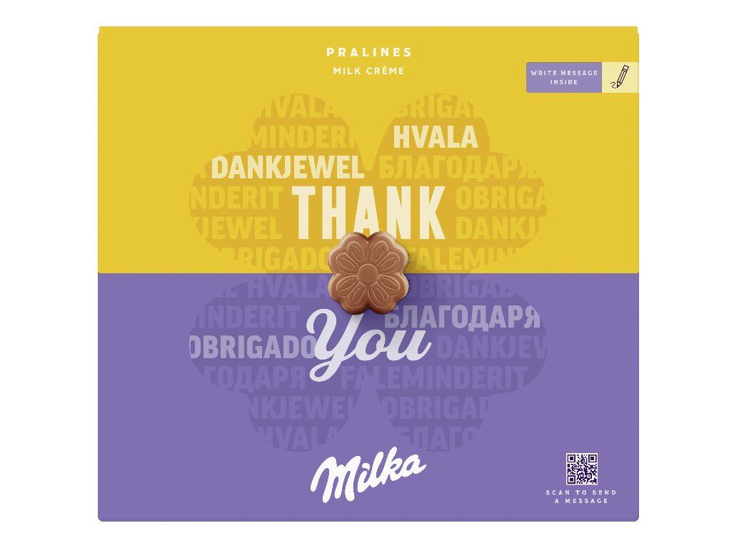 CHOCOLATE MILKA THANK YOU CREME LEITE 110 G